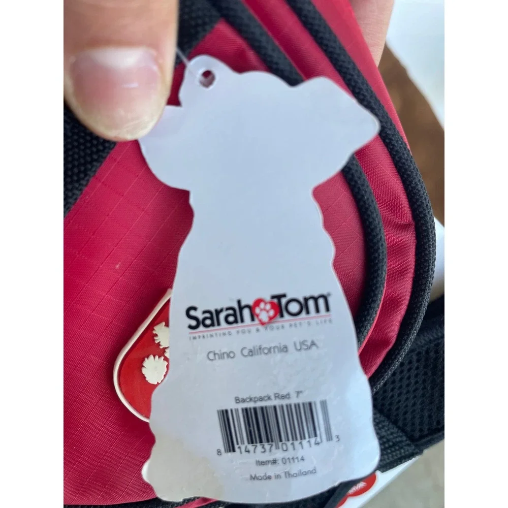Sarah‎ & Tom ClassyRuff Dog Backpack Harness Red Extra Small 7 Inch 01114 NEW